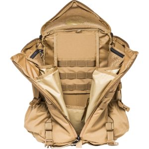 Interior of the Mystery Branch 3 Day Assault BVS backpack - has 3 rows of internal MOLLE - which is what we like.
