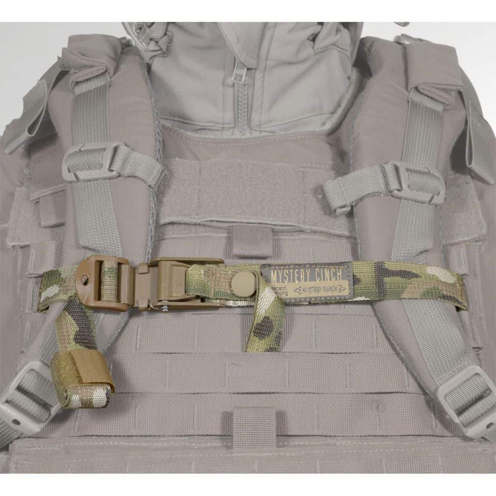 Mystery Cinch keeps assault pack shoulder straps in place over plate carrier straps