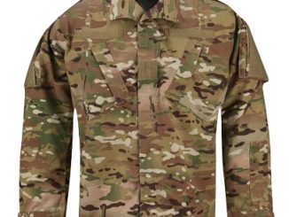 Propper's Multicam OCP Scorpion Combat Uniform Coat is an example of NIR compliant clothing.