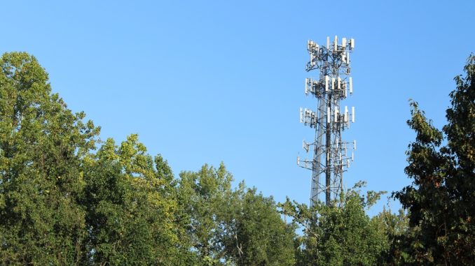 A cell phone tower