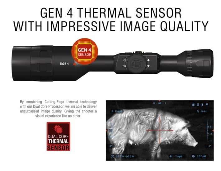 ATN ThOR 4 640 4-40x Thermal Smart HD Rifle Scope gen 4 thermal